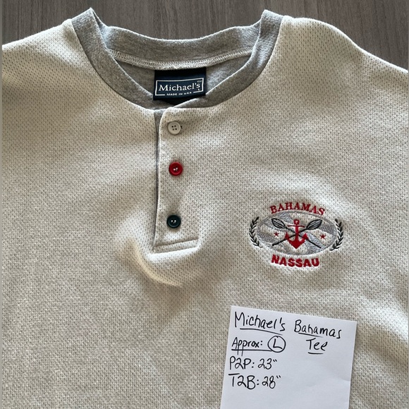 Vintage Michael’s Shirt - Nassau Bahamas & 3 Buttons - Size Large - Picture 2 of 15